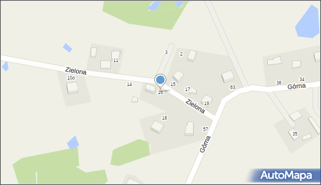Barwik, Zielona, 16, mapa Barwik