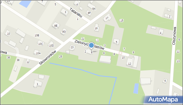 Baszkówka, Zielonych Wiatrów, 4, mapa Baszkówka