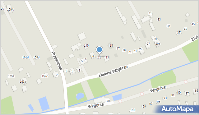 Bełżyce, Zielone Wzgórze, 11, mapa Bełżyce
