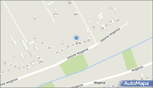 Bełżyce, Zielone Wzgórze, 49, mapa Bełżyce