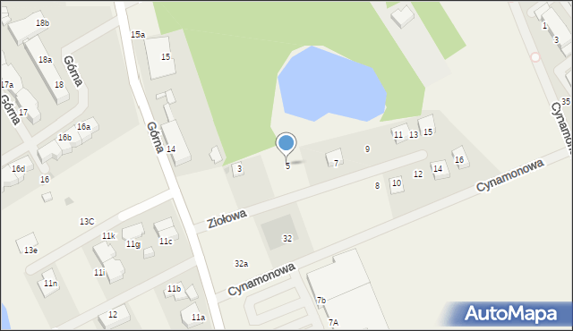 Bezrzecze, Ziołowa, 5, mapa Bezrzecze