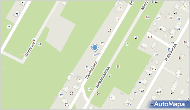 Biała Podlaska, Ziemiańska, 19, mapa Białej Podlaskiej