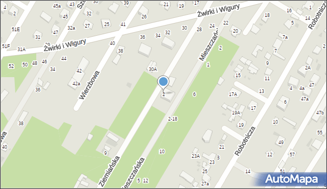 Biała Podlaska, Ziemiańska, 2, mapa Białej Podlaskiej