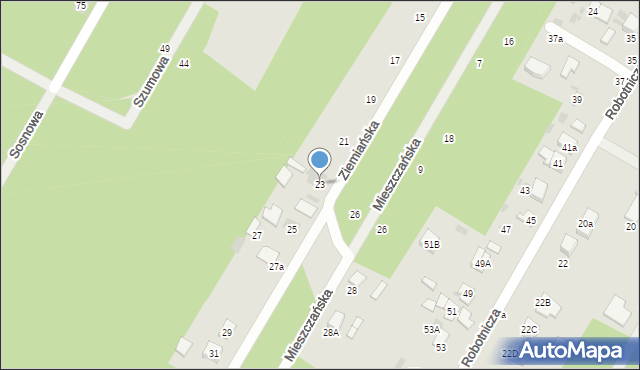 Biała Podlaska, Ziemiańska, 23, mapa Białej Podlaskiej