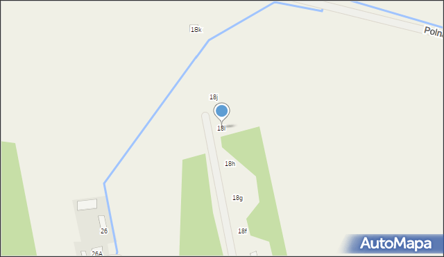 Biały Ług, Zielonych Sosen, 18i, mapa Biały Ług