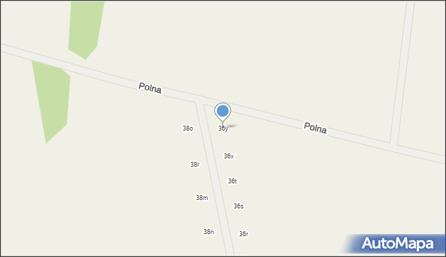 Biały Ług, Zielonych Sosen, 36y, mapa Biały Ług