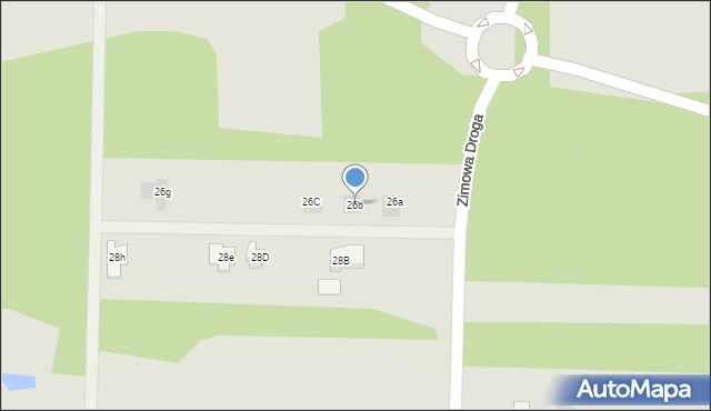 Bielsk Podlaski, Zimowa Droga, 26b, mapa Bielsk Podlaski