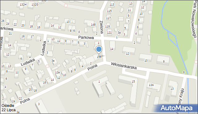 Biłgoraj, Zielona, 156, mapa Biłgoraj