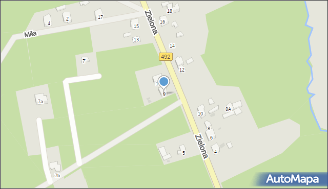 Blachownia, Zielona, 9, mapa Blachownia