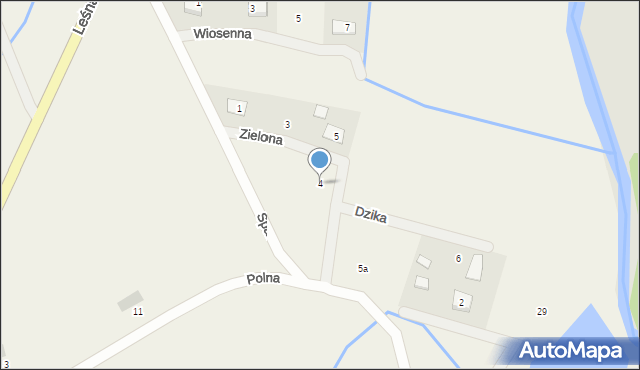 Blękwit, Zielona, 4, mapa Blękwit