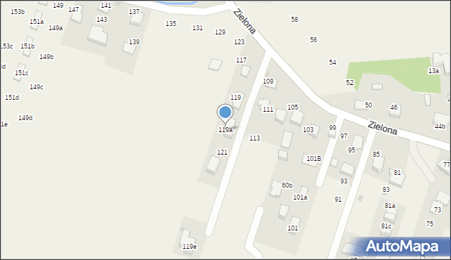 Bolechowice, Zielona, 119a, mapa Bolechowice