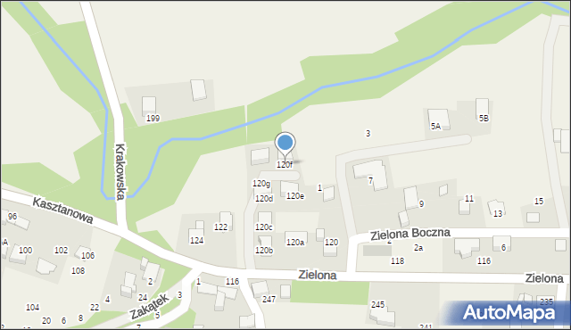 Bolechowice, Zielona, 120f, mapa Bolechowice