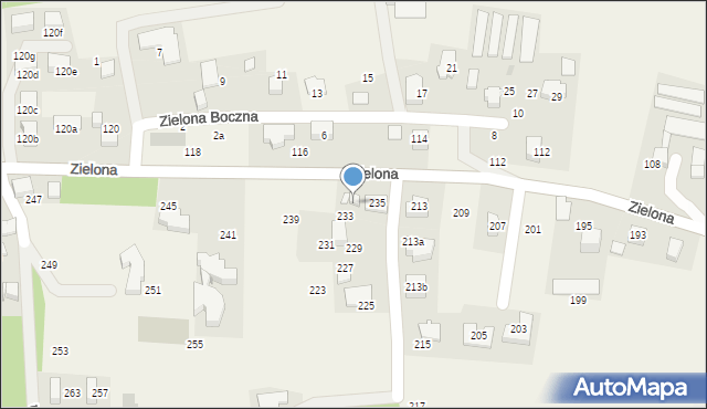 Bolechowice, Zielona, 237, mapa Bolechowice