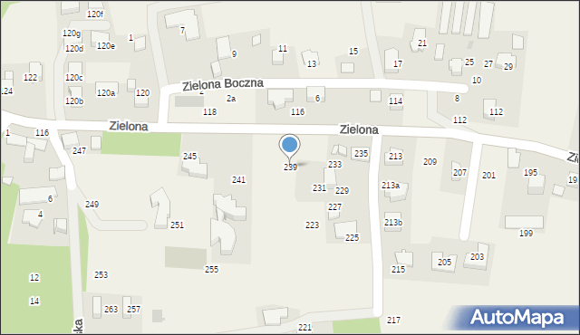 Bolechowice, Zielona, 239, mapa Bolechowice