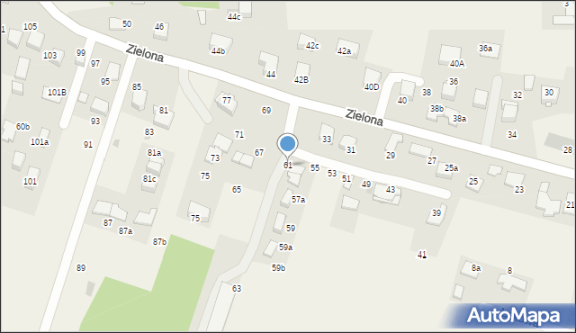 Bolechowice, Zielona, 61, mapa Bolechowice