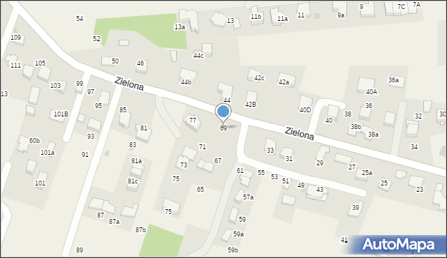 Bolechowice, Zielona, 69, mapa Bolechowice