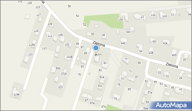 Bolechowice, Zielona, 85, mapa Bolechowice