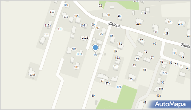 Bolechowice, Zielona, 91, mapa Bolechowice