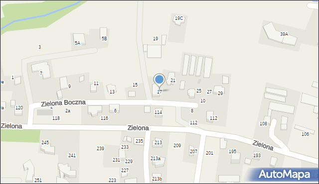 Bolechowice, Zielona Boczna, 17, mapa Bolechowice