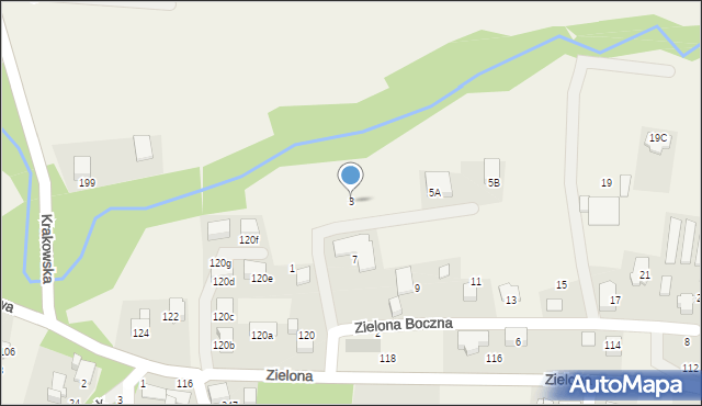 Bolechowice, Zielona Boczna, 3, mapa Bolechowice