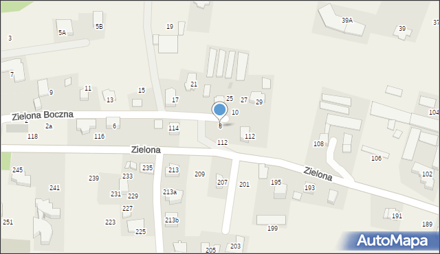 Bolechowice, Zielona Boczna, 8, mapa Bolechowice