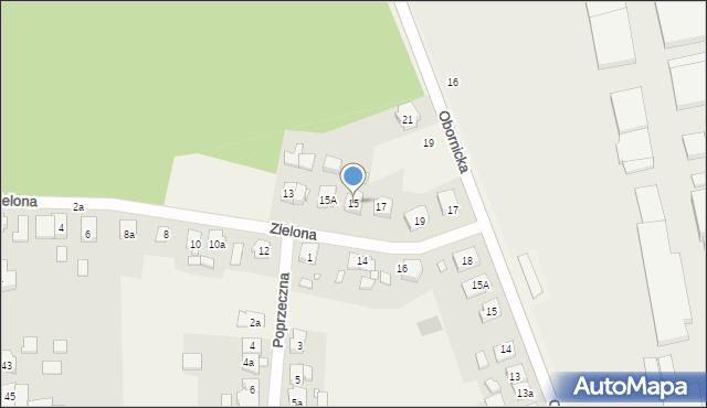 Bolechowo-Osiedle, Zielona, 15, mapa Bolechowo-Osiedle