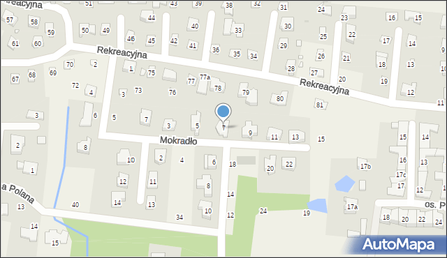 Borówiec, Zielona Dolina, 7, mapa Borówiec