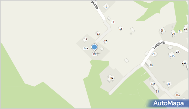 Brenna, Zielone Wzgórze, 19, mapa Brenna