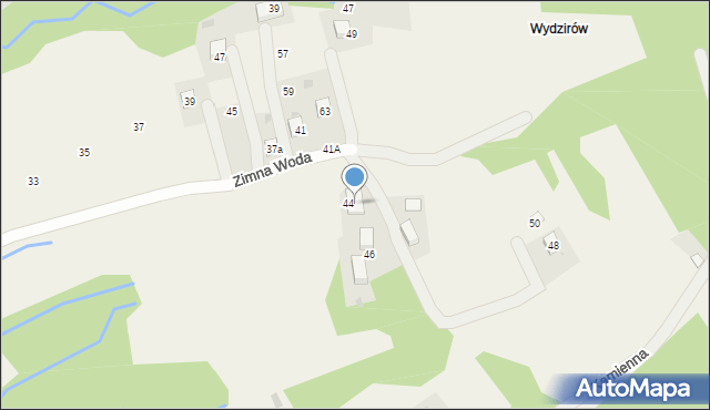 Brenna, Zimna Woda, 30, mapa Brenna