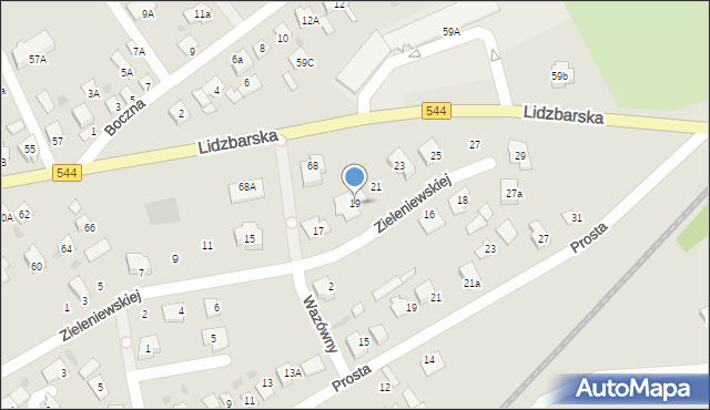 Brodnica, Zieleniewskiej Władysławy, 19, mapa Brodnica