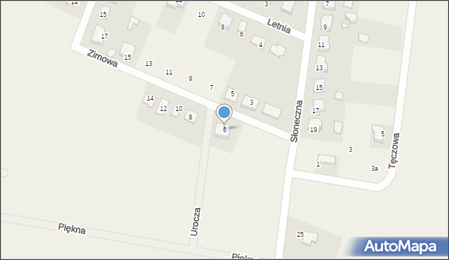 Brodowo, Zimowa, 6, mapa Brodowo