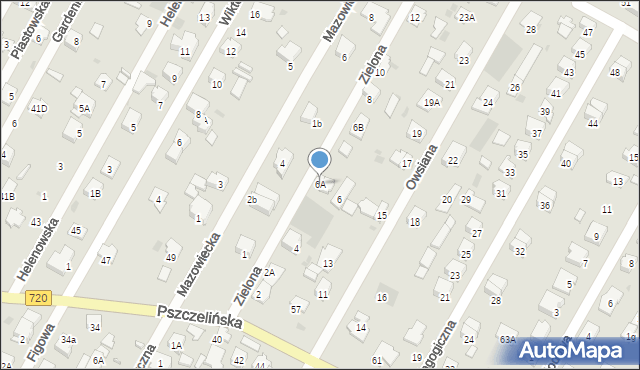 Brwinów, Zielona, 6A, mapa Brwinów