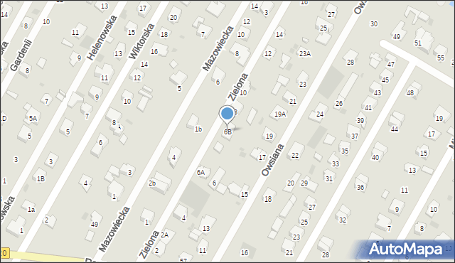 Brwinów, Zielona, 6B, mapa Brwinów