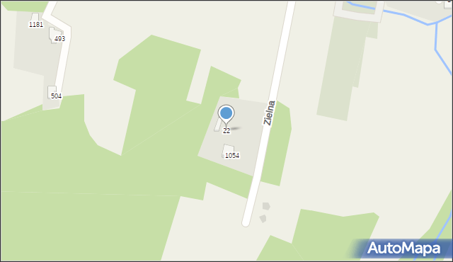 Buczkowice, Zielna, 22, mapa Buczkowice