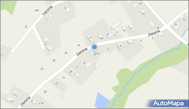 Bulowice, Zielona, 13, mapa Bulowice