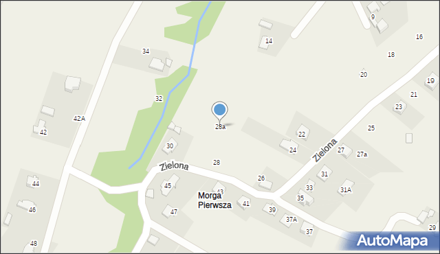 Bulowice, Zielona, 28a, mapa Bulowice