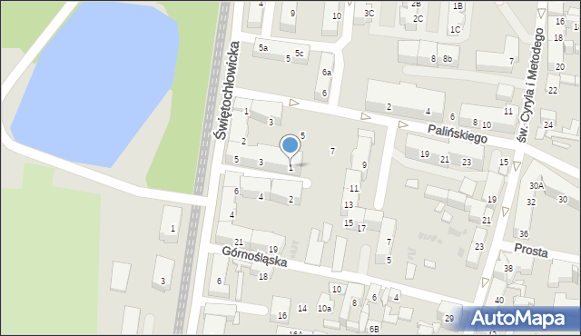 Bytom, Zielińskiego Feliksa, ks., 1, mapa Bytomia