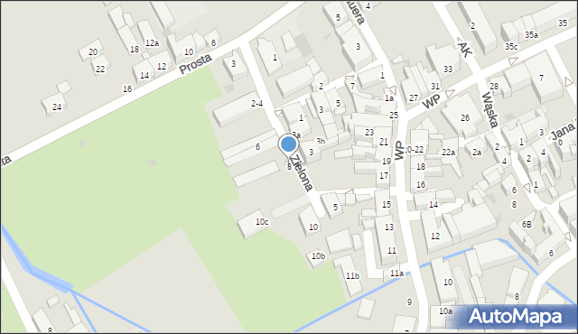 Bytów, Zielona, 8, mapa Bytów