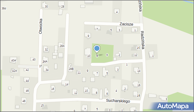 Celestynów, Zielona, 8, mapa Celestynów