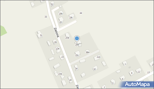 Cewice, Zielona, 40, mapa Cewice