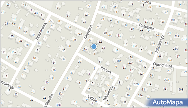 Chełm, Zimowa, 3, mapa Chełma