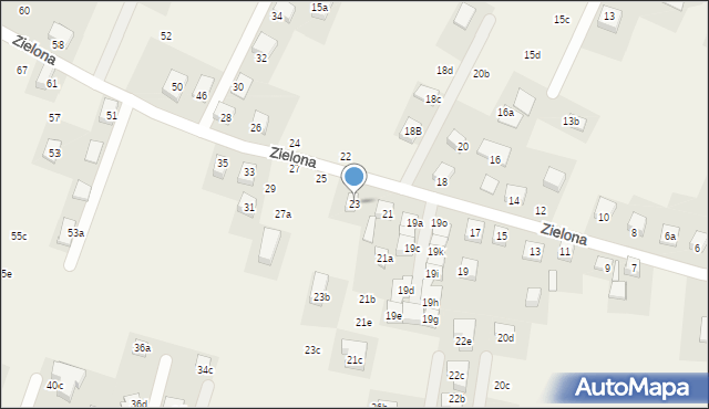 Chełmiec, Zielona, 23, mapa Chełmiec