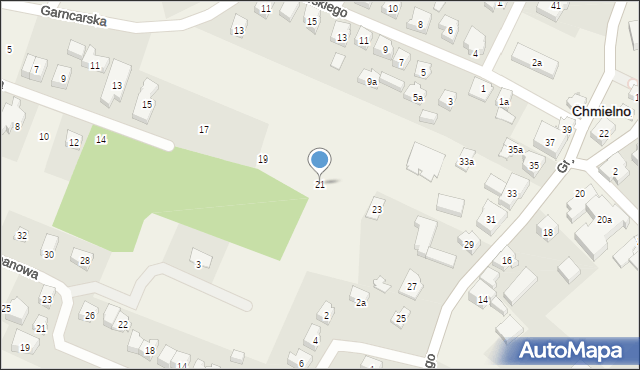Chmielno, Zielona Dolina, 21, mapa Chmielno