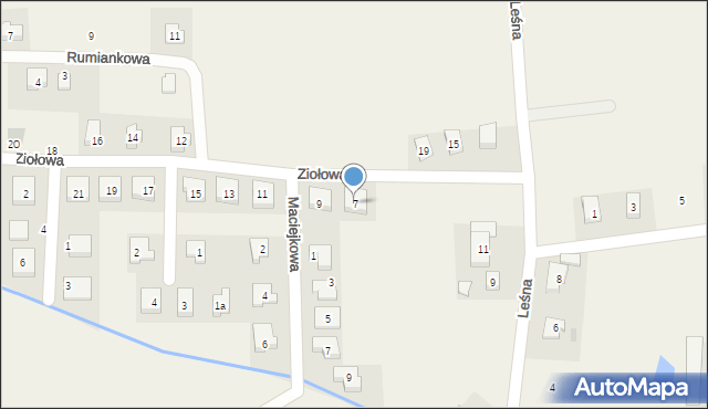 Chrząstawa Wielka, Ziołowa, 7, mapa Chrząstawa Wielka