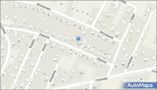 Chrząstowice, Zielona, 17, mapa Chrząstowice