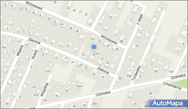 Chrząstowice, Zielona, 21, mapa Chrząstowice