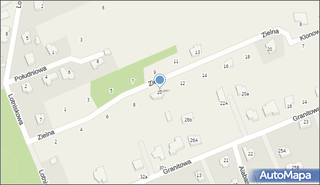 Chwalęcice, Zielna, 10, mapa Chwalęcice