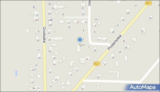 Ciechanów, Zielna, 5, mapa Ciechanów