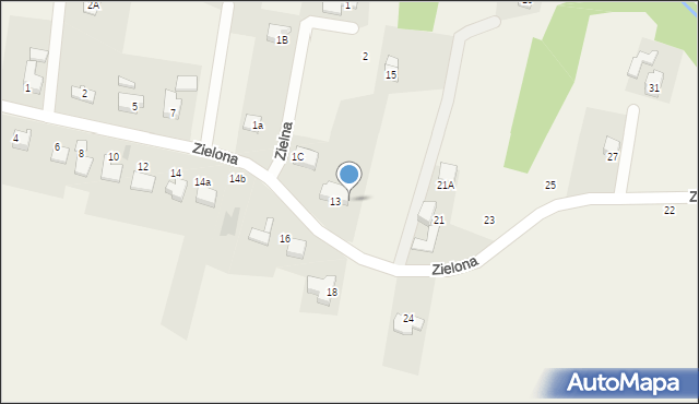 Czaniec, Zielona, 17, mapa Czaniec