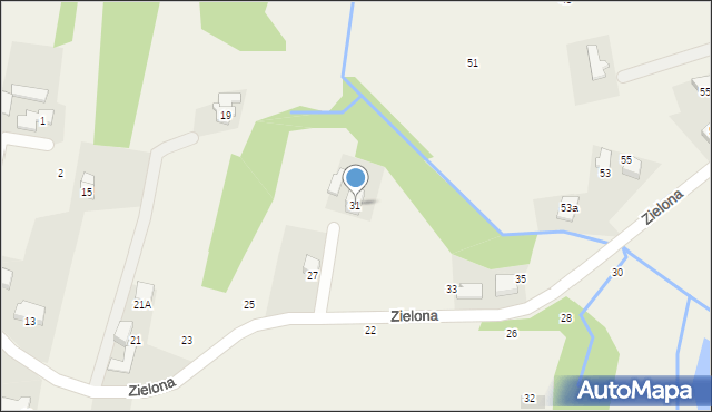 Czaniec, Zielona, 31, mapa Czaniec